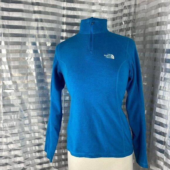 The North Face  Blue Long Sleeve Fleece PullOver - Picture 1 of 5